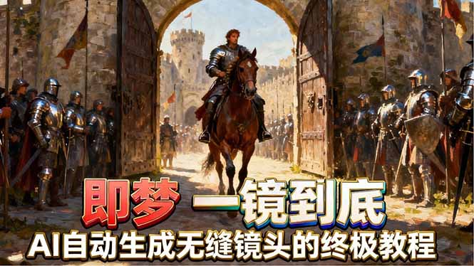 即梦AI一镜到底终极教程，智能补帧+运镜技巧，AI自动生成无缝丝滑长镜头高效出片| 网创圈