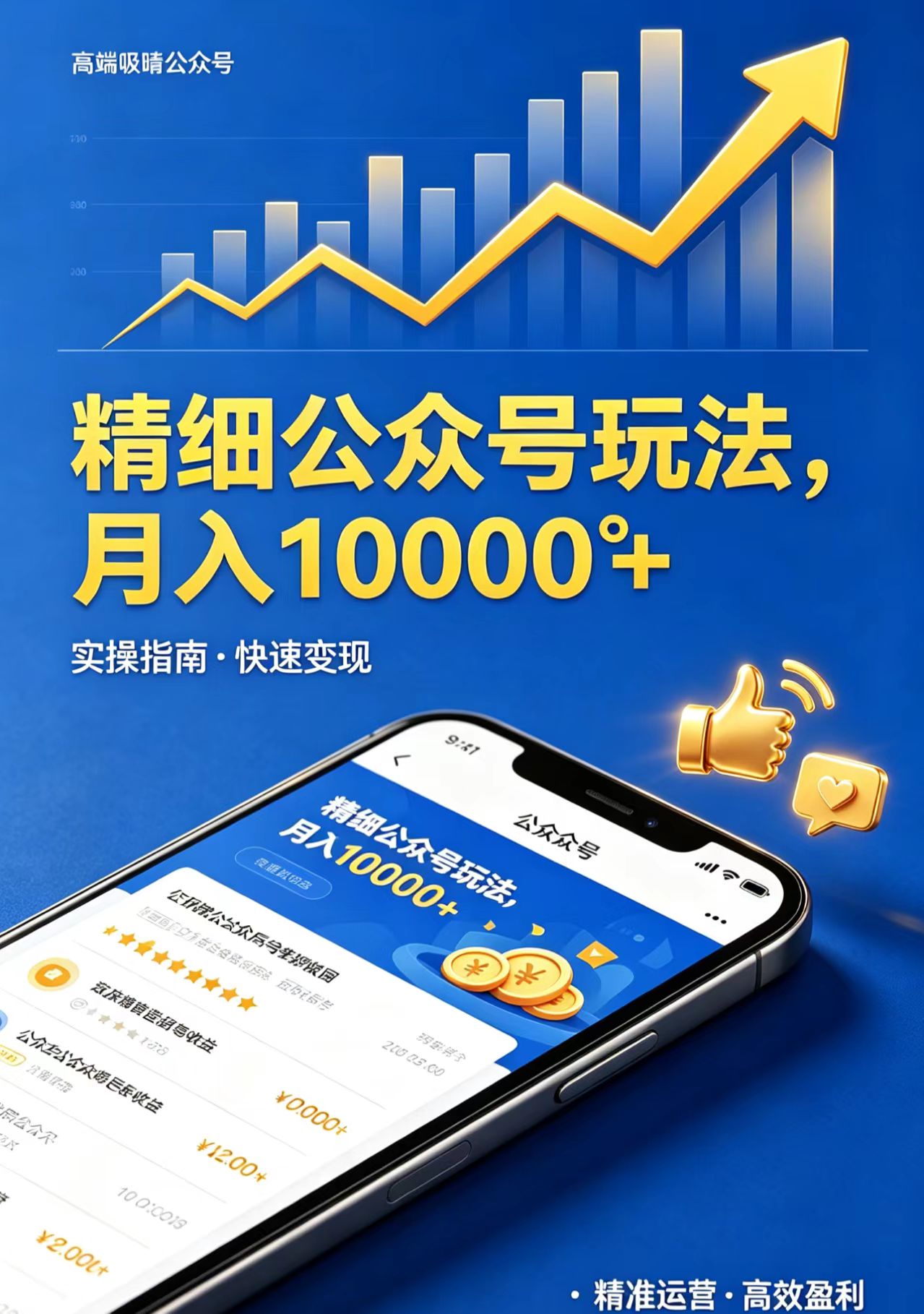 精细公众号玩法，月入10000+，实操指南，快速变现| 网创圈