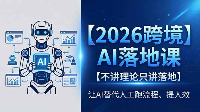 2026跨境AI落地课，不讲理论只讲落地，让AI替代人工跑流程、提人效| 网创圈