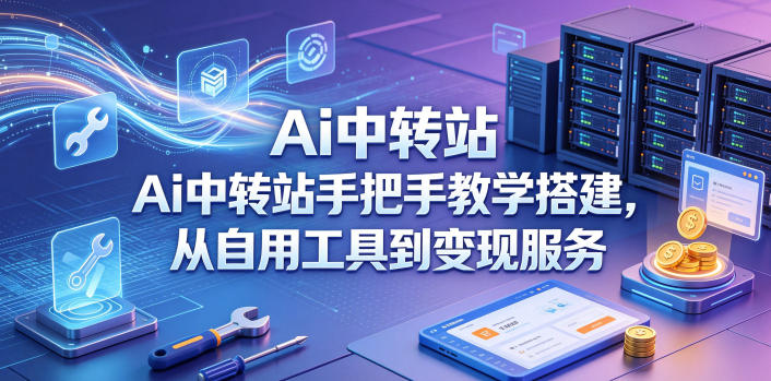 Ai中转站手把手教学搭建,从自用工具到变现服务| 网创圈