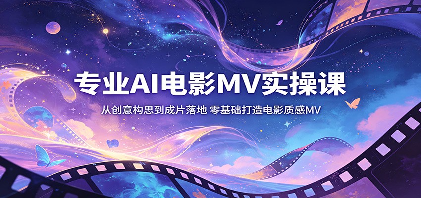 专业AI电影MV实操课：从创意构思到成片落地，零基础打造电影质感MV| 网创圈