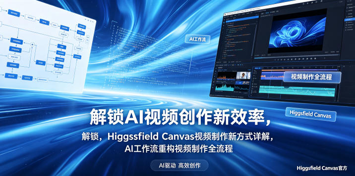 解锁AI视频创作新效率，Higgsfield Canvas视频制作新方式详解，AI工作流重构视频制作全流程| 网创圈