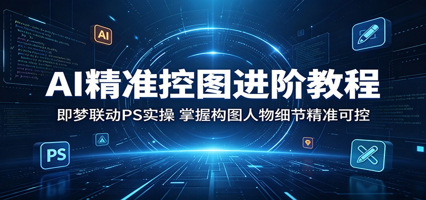 AI精准控图进阶教程：即梦联动PS实操，掌握构图人物细节精准可控| 网创圈