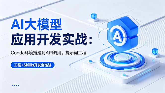 AI 大模型应用开发实战：Conda环境搭建到API调用，提示词工程+Skills开发全链路| 网创圈