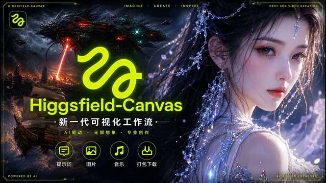 Higgsfield Canvas AI视频制作详解，节点式工作流搭建，重构新式视频创作完整教程| 网创圈