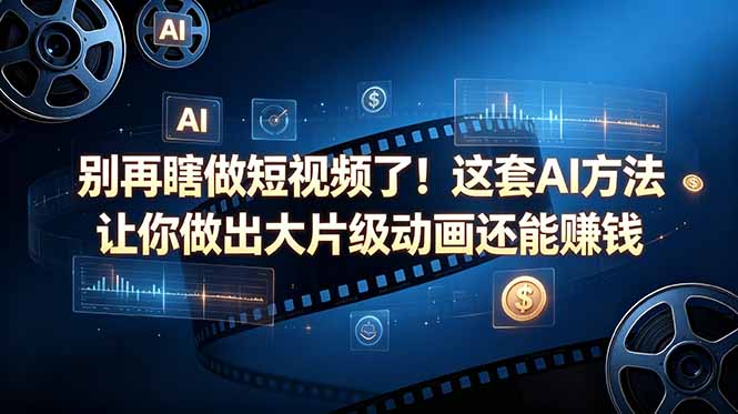 别再瞎做短视频了！这套 AI 方法让你做出大片级动画还能赚钱【原创双语字幕】| 网创圈