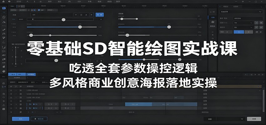 零基础SD智能绘图实战课：吃透全套参数操控逻辑，多风格商业创意海报落地实操| 网创圈
