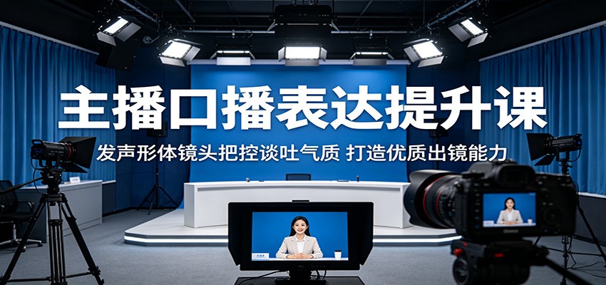 主播口播表达提升课：发声形体镜头把控谈吐气质，打造优质出镜能力| 网创圈