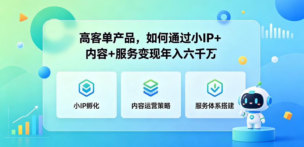 高客单产品，如何通过小IP+内容+服务变现年入六干W| 网创圈