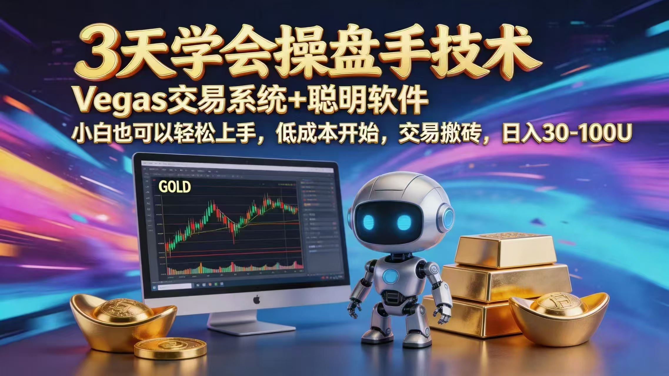 三天学会操盘手技术，vegas技术+聪明软件，小白也可以轻松上手，日入1000+| 网创圈