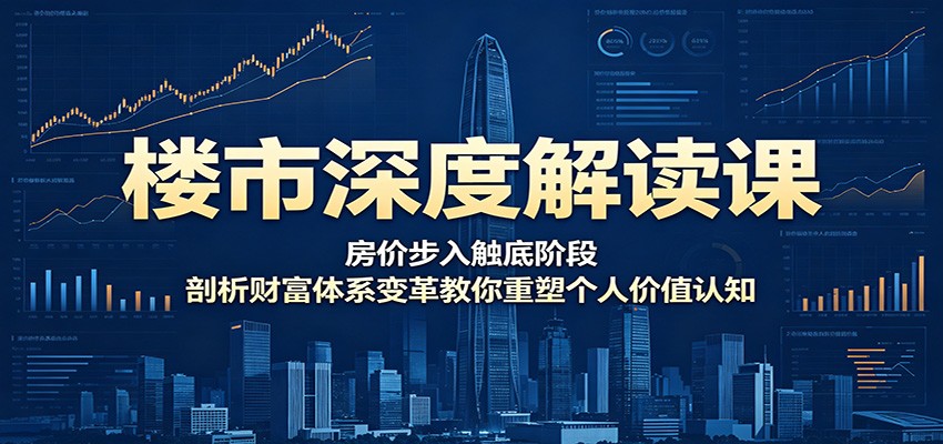 楼市深度解读课：房价步入触底阶段，剖析财富体系变革教你重塑个人价值认知| 网创圈
