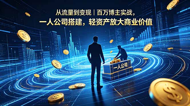 从流量到变现｜百万博主实战，一人公司搭建，轻资产放大商业价值| 网创圈