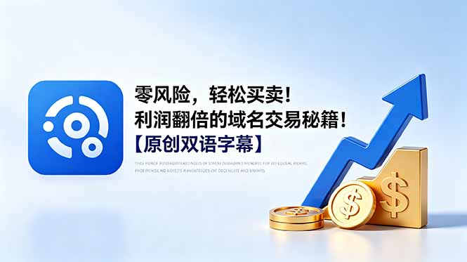 零风险，轻松买卖！利润翻倍的域名交易秘籍！【原创双语字幕】| 网创圈