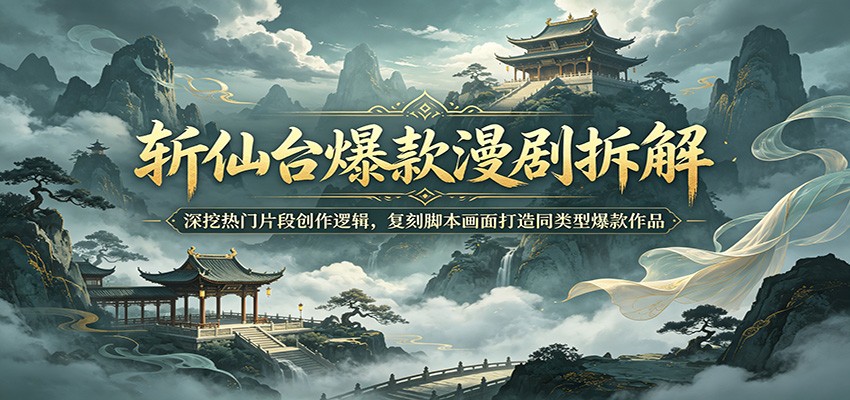 斩仙台爆款漫剧拆解：深挖热门片段创作逻辑，复刻脚本画面打造同类型爆款作品| 网创圈