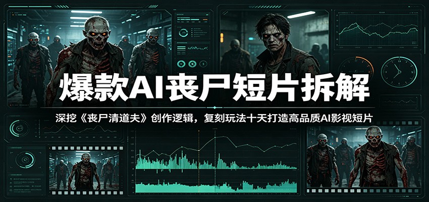 爆款AI丧尸短片拆解：深挖《丧尸清道夫》创作逻辑，复刻玩法快速打造高品质AI影视短片| 网创圈