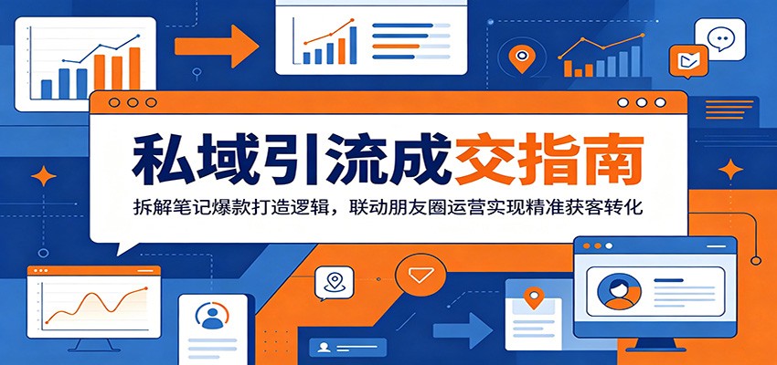 私域引流成交指南：拆解笔记爆款打造逻辑，联动朋友圈运营实现精准获客转化| 网创圈