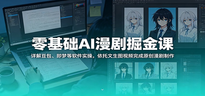 零基础AI漫剧掘金课：详解豆包、即梦等软件实操，依托文生图视频完成原创漫剧制作| 网创圈