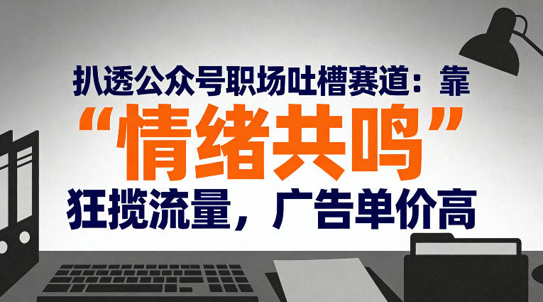 扒透公众号职场吐槽赛道：靠“情绪共鸣”狂揽流量，广告单价高| 网创圈