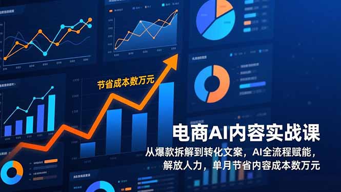 电商AI内容实战课，从爆款拆解到转化文案，AI全流程赋能，解放人力，单月节省内容成本数万元| 网创圈