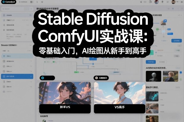 Stable Diffusion ComfyUI实战课：零基础入门，AI绘图从新手到高手| 网创圈
