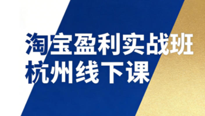 淘宝盈利实战班杭州线下课12月26-28日(音频+字幕)，帮你掌握SOP流程+12门核心技术| 网创圈