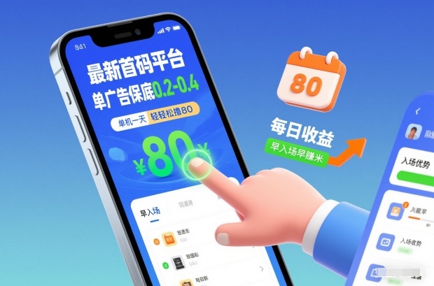 最新首码平台，单广告保底0.2-0.4，单机一天轻松撸80，早入场早賺米【揭秘】| 网创圈