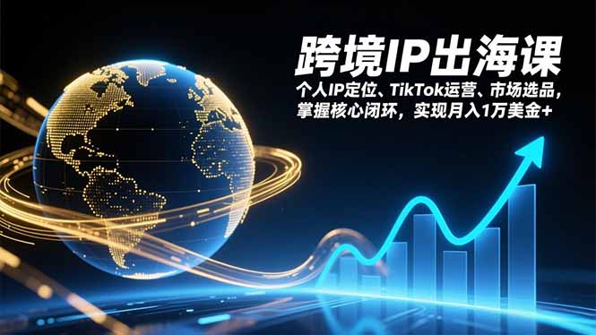 跨境IP出海课，个人IP定位、TikTok运营、市场选品，掌握核心闭环，实现月入1万美金+| 网创圈